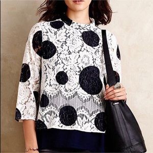 Anthropologie HD in Paris Dotted Lace Top